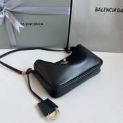 Uubags Balenciaga Rodeo Sling pochette bag in black smooth calfskin, aged-gold hardware 22x4.5x12cm - 3