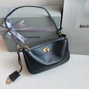 Uubags Balenciaga Rodeo Sling pochette bag in black smooth calfskin, aged-gold hardware 22x4.5x12cm - 2