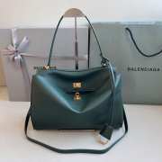 Uubags Balenciaga Rodeo Medium bag in pine green smooth calfskin, aged-gold hardware 35x23x11cm - 3