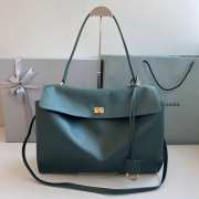 Uubags Balenciaga Rodeo large bag in pine green smooth calfskin, aged-gold hardware 40x30x13cm - 1