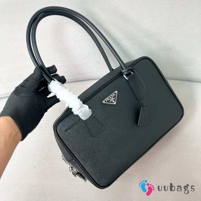 Uubags Prada 1BA328 Saffiano Leather Bag In Black 29x19x8cm - 1