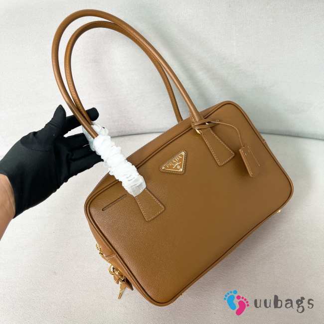 Uubags Prada 1BA328 Saffiano Leather Bag In Brown 29x19x8cm - 1