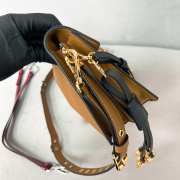 Uubags Prada Soft Sound small leather shoulder bag caramel with charms 24x13.5x6cm - 5