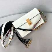 Uubags Prada Soft Sound small leather shoulder bag white with charms 24x13.5x6cm - 6