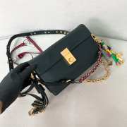 Uubags Prada Soft Sound small leather shoulder bag black with charms 24x13.5x6cm - 6