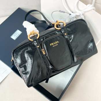 Uubags Prada Dangle medium leather top-handle bag 30x14x13.5cm