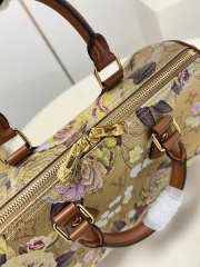 Uubags Louis Vuitton M21317 Speedy Bandouliere Floral Pattern Gold Bag 25cm - 2