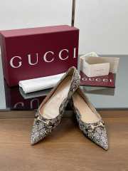 Uubags Gucci Horsebit Pointed Toe Flat in grey - 6