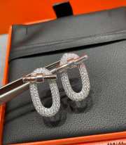 Uubags Hermes silver earrings - 4