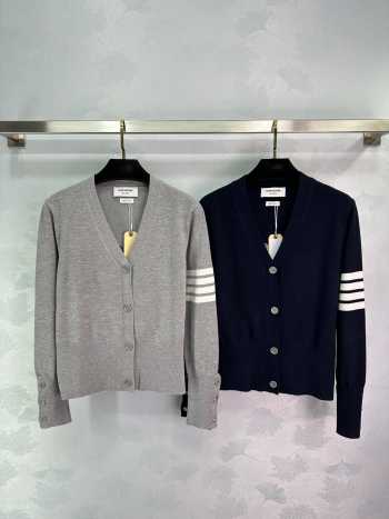 Uubags Thom Browne Gingerbread cookie-intarsia knit Cardigan