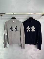 Uubags Thom Browne Gingerbread cookie-intarsia knit Cardigan - 6