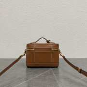 Uubags Celine Vanity bag in Triomphe canvas and calfskin brown 18x12x18cm - 3