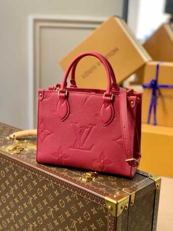 Uubags Louis Vuitton M45653 OnTheGo PM Bag In Red 25x19x11.5cm