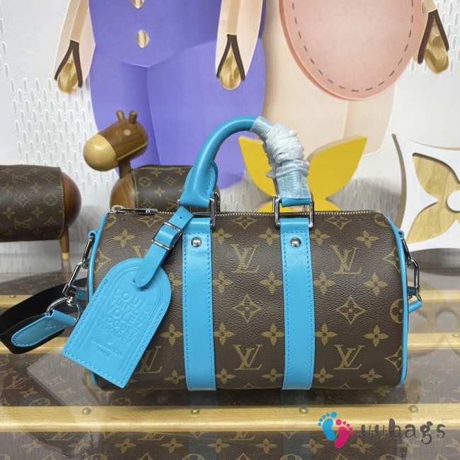 Uubags Louis Vuitton M12609 Keepall Bandoulière Bag In Gaston Blue 25x15x11cm - 1