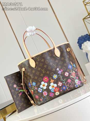 Uubags Louis Vuitton M13271 LV x TM Neverfull MM Bag 31x28x14cm