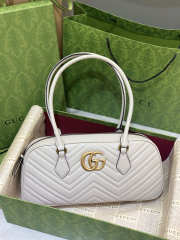 Uubags Gucci GG Marmont Medium Top Handle Bag In White 35.5x16.5x7cm - 1