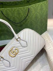 Uubags Gucci GG Marmont Medium Top Handle Bag In White 35.5x16.5x7cm - 2