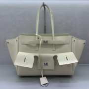 Uubags Balenciaga Bel Air medium Carry All bag in soya smooth calfskin, aged-silver hardware 36.5x14.5x28cm - 1