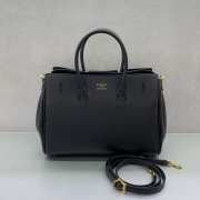 Uubags Balenciaga Bel Air small Carry All bag in black smooth calfskin, aged-gold hardware 30x10x24cm - 4