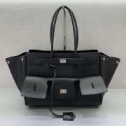 Uubags Balenciaga Bel Air medium Carry All bag in black smooth calfskin, aged-silver hardware 36.5x14.5x28cm - 1