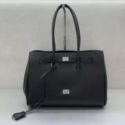 Uubags Balenciaga Bel Air medium Carry All bag in black smooth calfskin, aged-silver hardware 36.5x14.5x28cm - 5