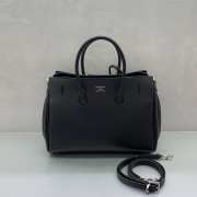 Uubags Balenciaga Bel Air small Carry All bag in black smooth calfskin, aged-silver hardware 30x10x24cm - 4