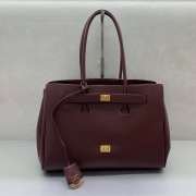 Uubags Balenciaga Bel Air medium Carry All bag in burgundy smooth calfskin, aged-gold hardware 36.5x14.5x28cm - 6