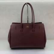 Uubags Balenciaga Bel Air medium Carry All bag in burgundy smooth calfskin, aged-gold hardware 36.5x14.5x28cm - 4