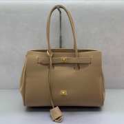 Uubags Balenciaga Bel Air medium Carry All bag in latte smooth calfskin, aged-gold hardware 36.5x14.5x28cm - 6