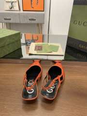 Uubags Gucci Demi Crystal GG Orange Slingback Pump 3.5cm - 4