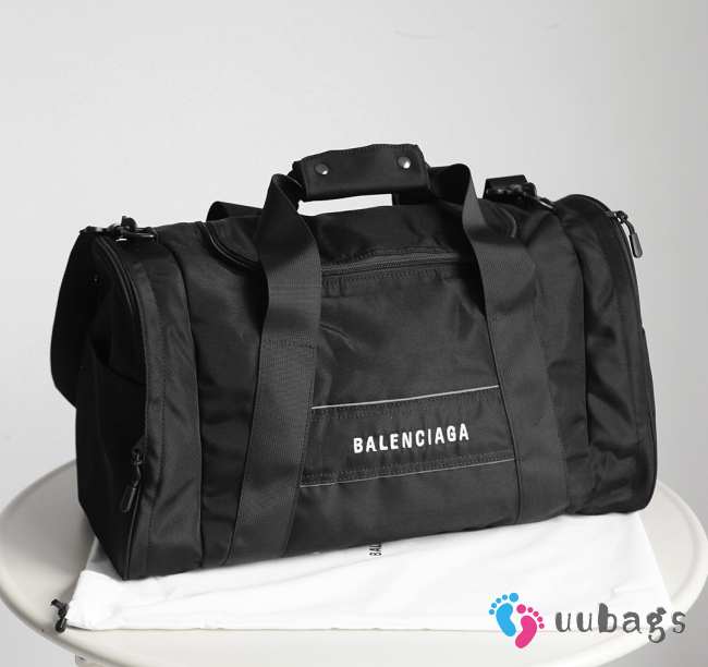 Uubags Balenciaga Sport Gym Bag in Black Recycled Nylon 49x24.5x28cm - 1