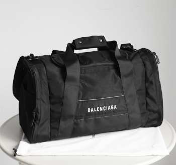 Uubags Balenciaga Sport Gym Bag in Black Recycled Nylon 49x24.5x28cm