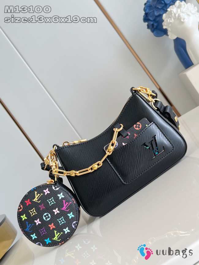 Uubags Louis Vuitton M13100 Marellini LV x TM Bag In Black/multicolor 19x13.5x6.5cm - 1