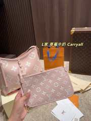 Uubags Louis Vuitton M14209 CarryAll PM Bag In Pink/Quartz pink/beige 29.5x24x12cm - 6