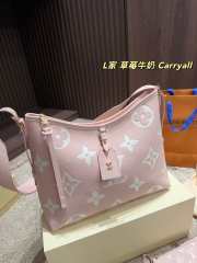 Uubags Louis Vuitton M14209 CarryAll PM Bag In Pink/Quartz pink/beige 29.5x24x12cm - 2