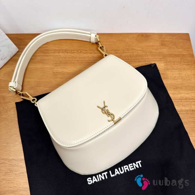 Uubags YSL Voltaire Box smooth leather handbag in white 17.5x21x8cm - 1