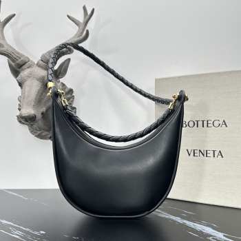 Uubags Bottega Veneta Hula Hoop In Black Bag 27x28x6cm