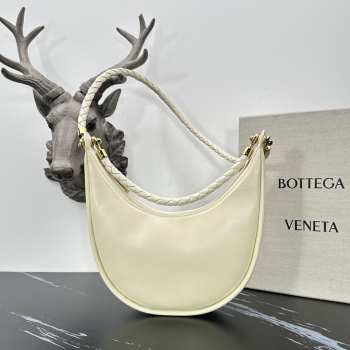 Uubags Bottega Veneta Hula Hoop In Cream Bag 27x28x6cm