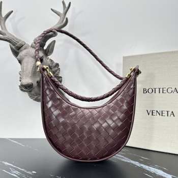 Bottega Veneta Gemelli Bag In Burgundy 24x15x6cm