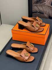 Uubags Hermes Ilot 50 high heel sandal in brown - 1