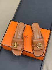 Uubags Hermes Ilot 50 high heel sandal in brown - 2