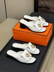 Uubags Hermes Ilot 50 high heel sandal in white - 1