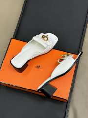 Uubags Hermes Ilot 50 high heel sandal in white - 6