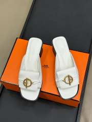 Uubags Hermes Ilot 50 high heel sandal in white - 5