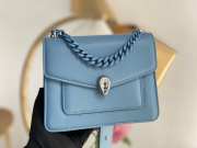 Uubags Bvlgari Serpenti Forever Maxi Chain Crossbody Bag In Blue 20x14x8.5cm - 5