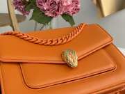 Uubags Bvlgari Serpenti Forever Maxi Chain Crossbody Bag In Orange 25x17x8cm - 2