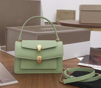 Uubags Alexander Wang x Bvlgari belt bag in smooth green calf leather 18.5x13x6.5cm