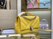 Uubags Bvlgari Serpenti Cabochon maxi chain crossbody bag in soft quilted yellow calf leather 22.5x15x10cm - 3