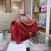 Uubags Bvlgari Serpenti Cabochon maxi chain crossbody bag in soft quilted red calf leather 22.5x15x10cm - 4