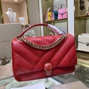 Uubags Bvlgari Serpenti Cabochon maxi chain crossbody bag in soft quilted red calf leather 22.5x15x10cm - 3